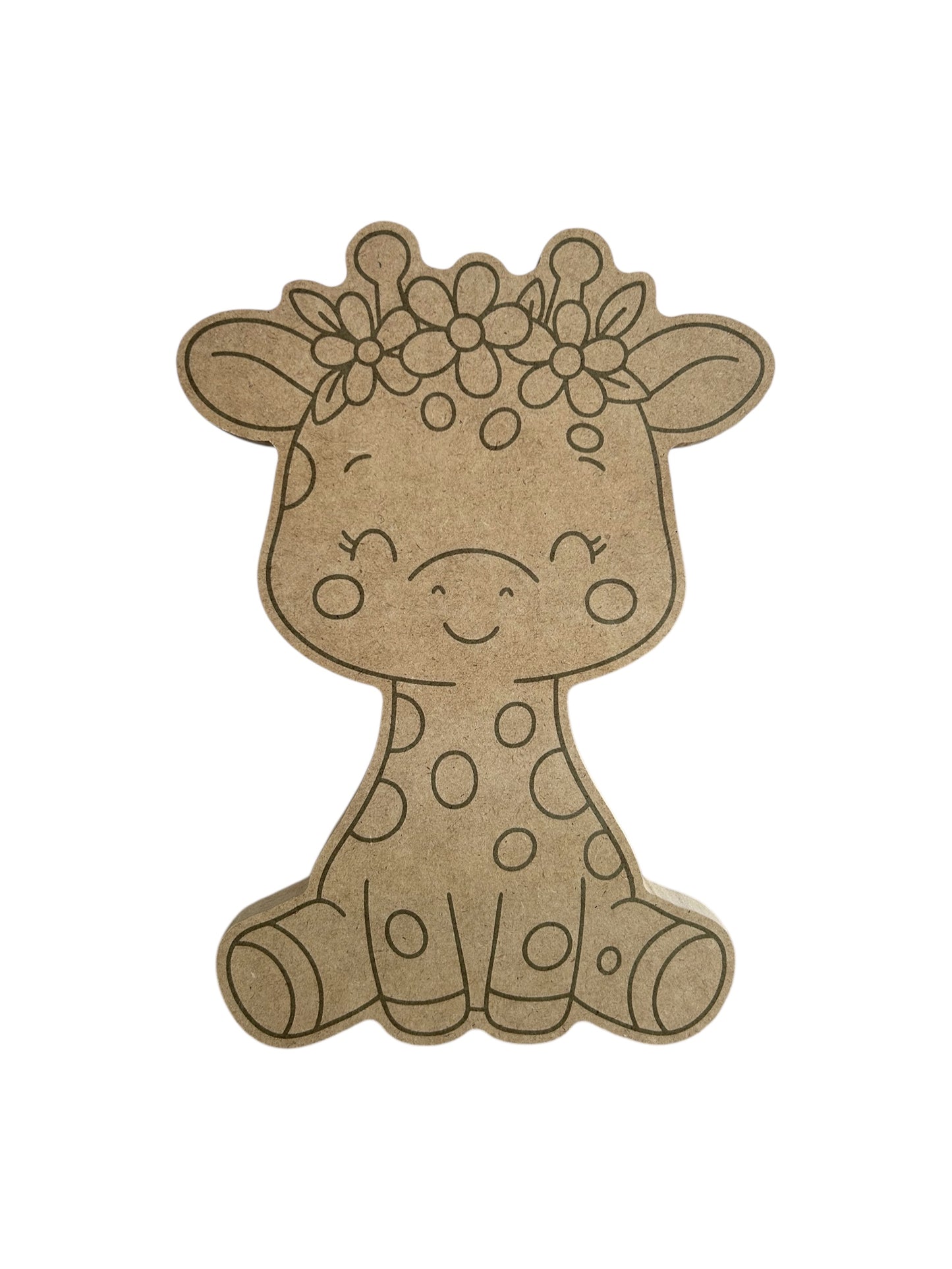 DIY Wood Giraffe- Printed for Easy Painting
