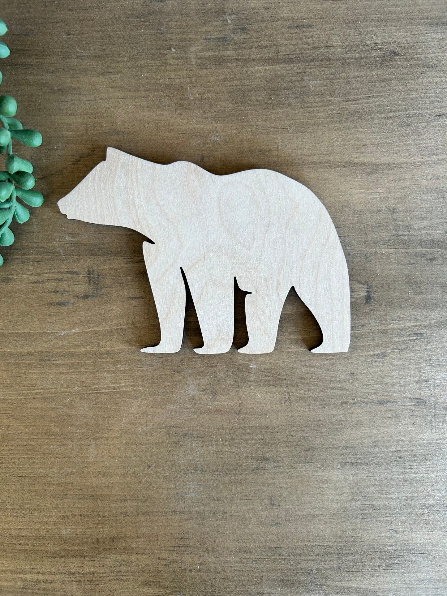 DIY Thin Blanks - Wood Bear - Pack of 4