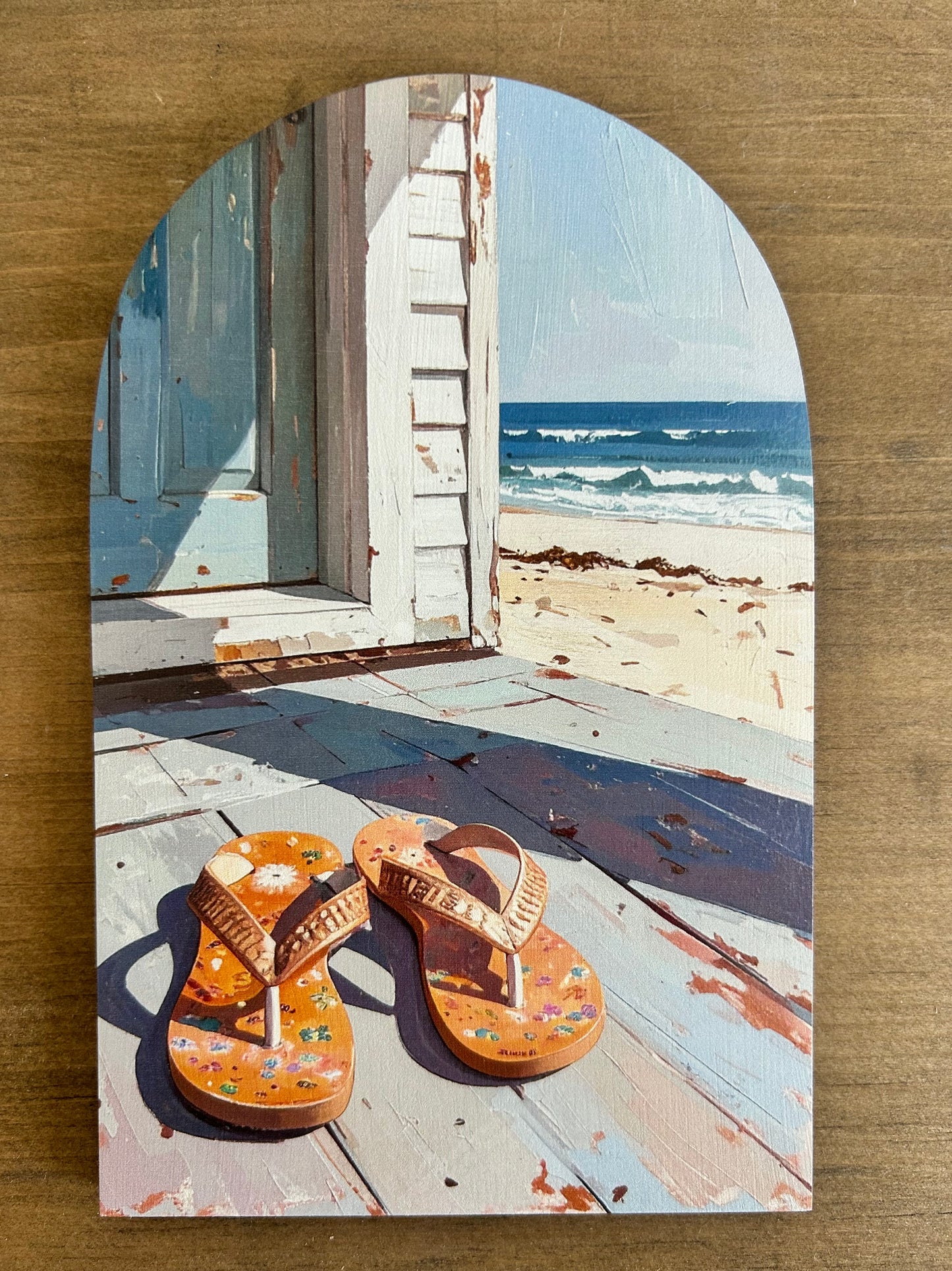 Flip Flops - Printed Wood Arch - Beach Decor