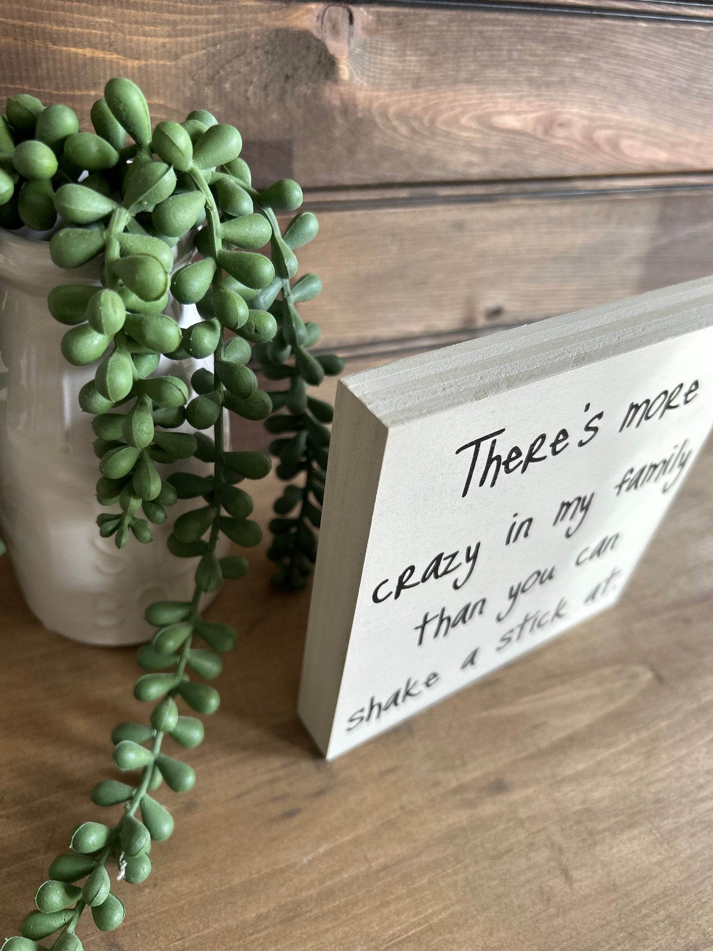 There’s More Crazy in my Family - Funny Decor Wood Sign