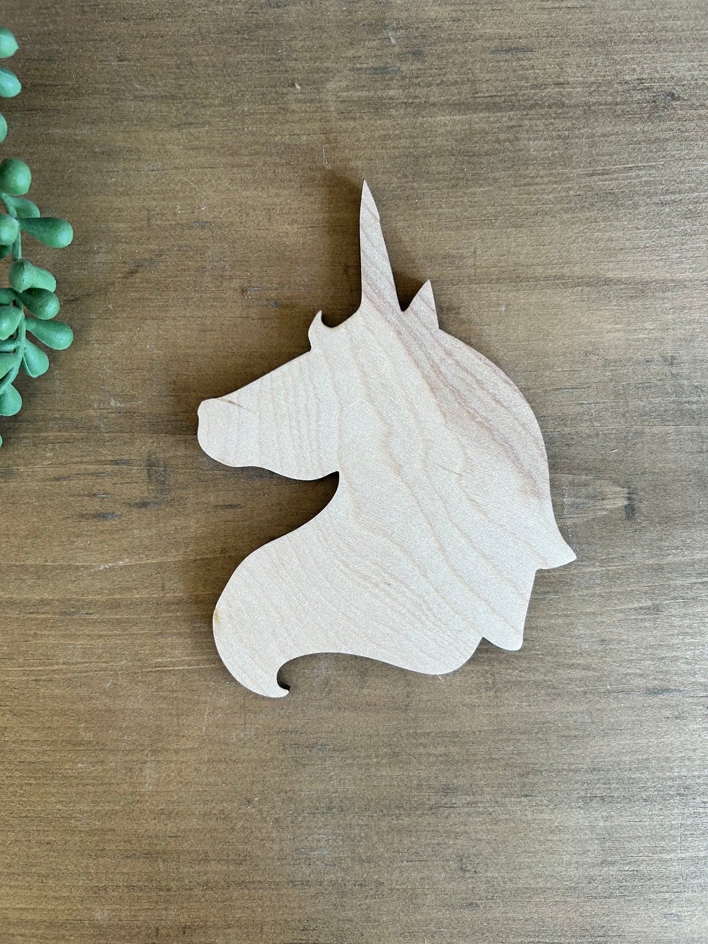 DIY Thin Blanks - Wood Unicorn - Pack of 4