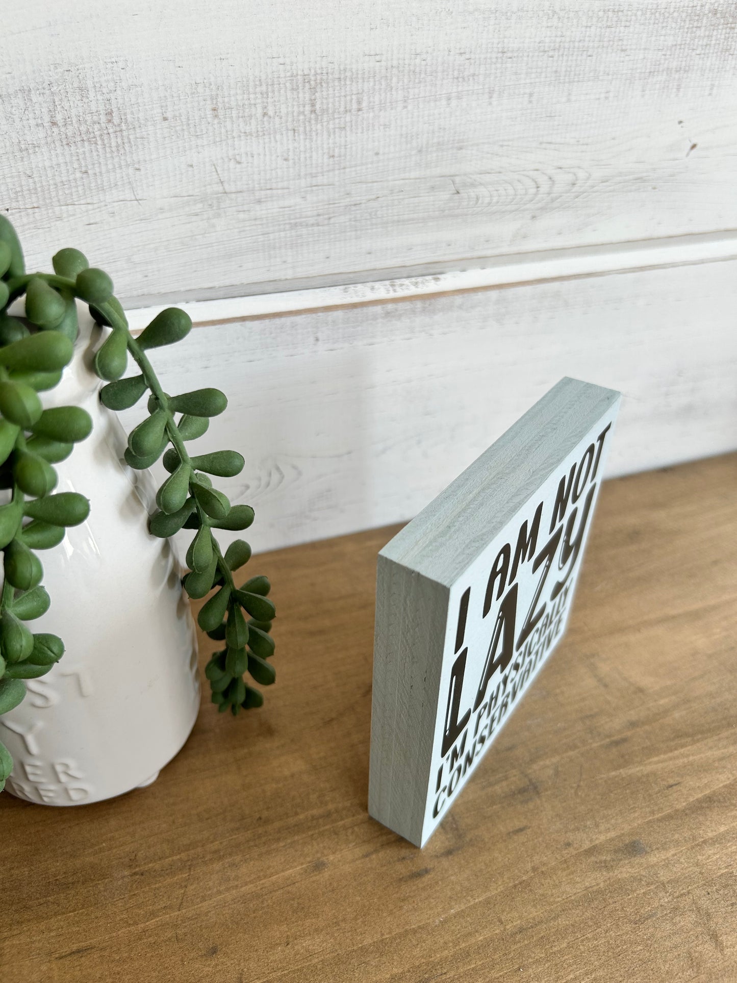 I Am Not Lazy - Funny Everyday Decor Wood Sign