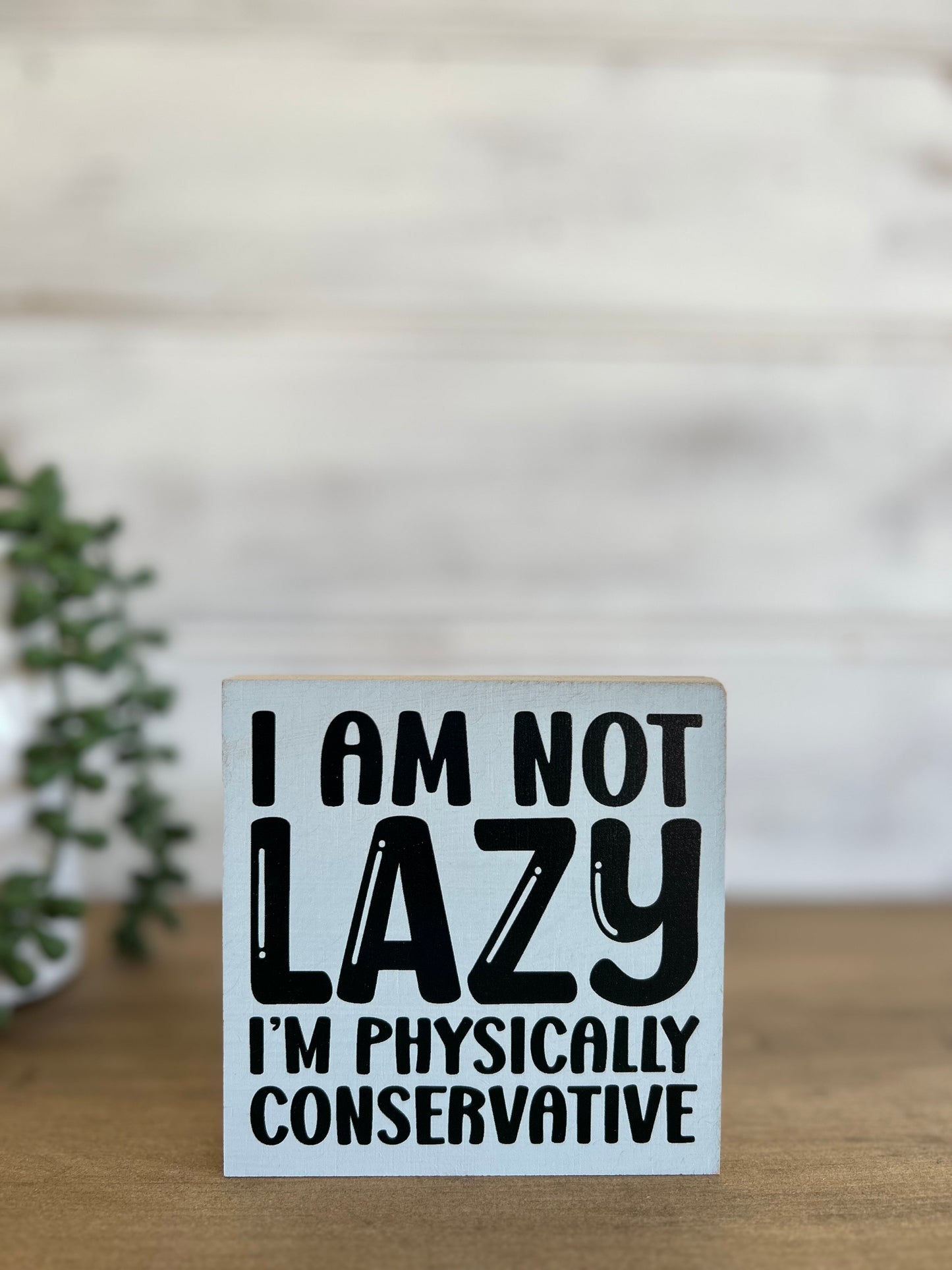 I Am Not Lazy - Funny Everyday Decor Wood Sign