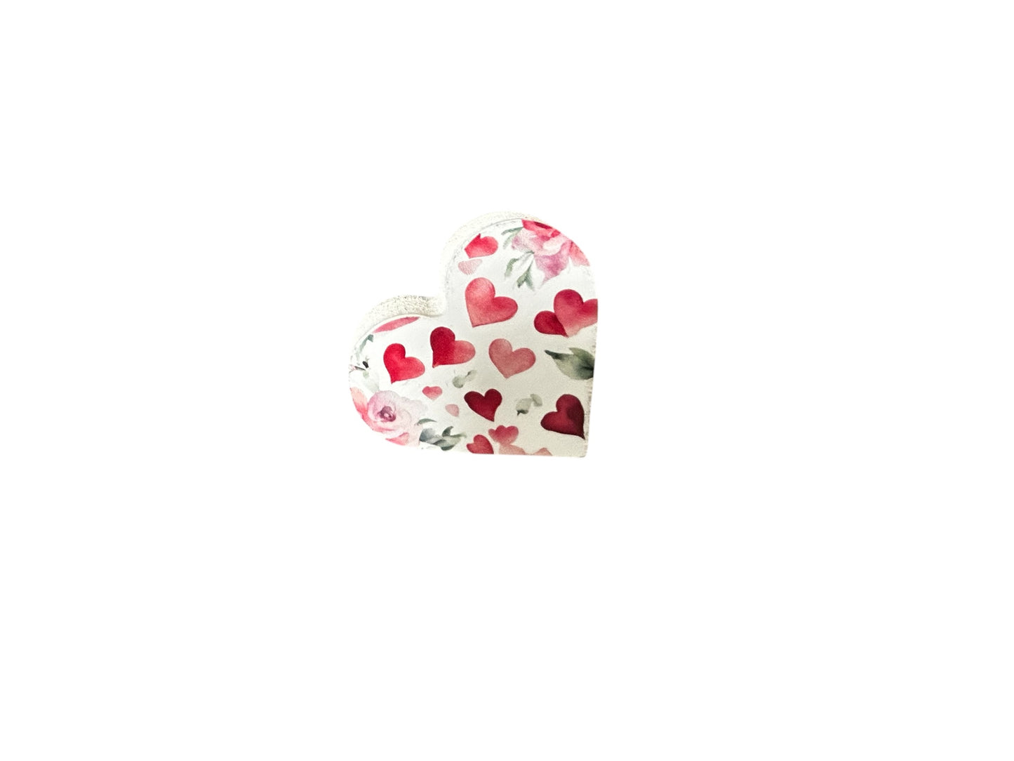 Valentine’s Day Wood Hearts - Watercolor Floral Design