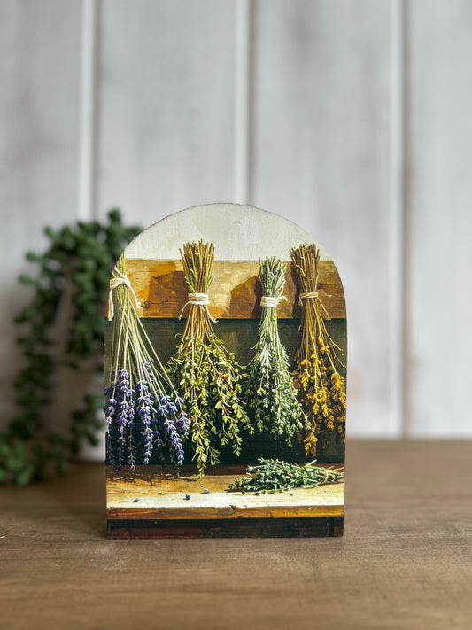 Herb Bunch Wood Arch- Spring 2026 Decor