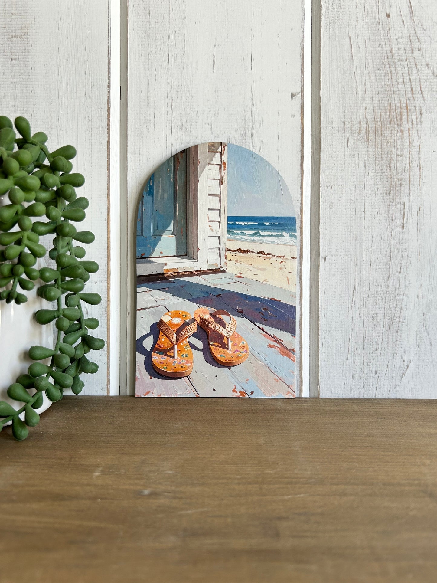 Flip Flops - Printed Wood Arch - Beach Decor