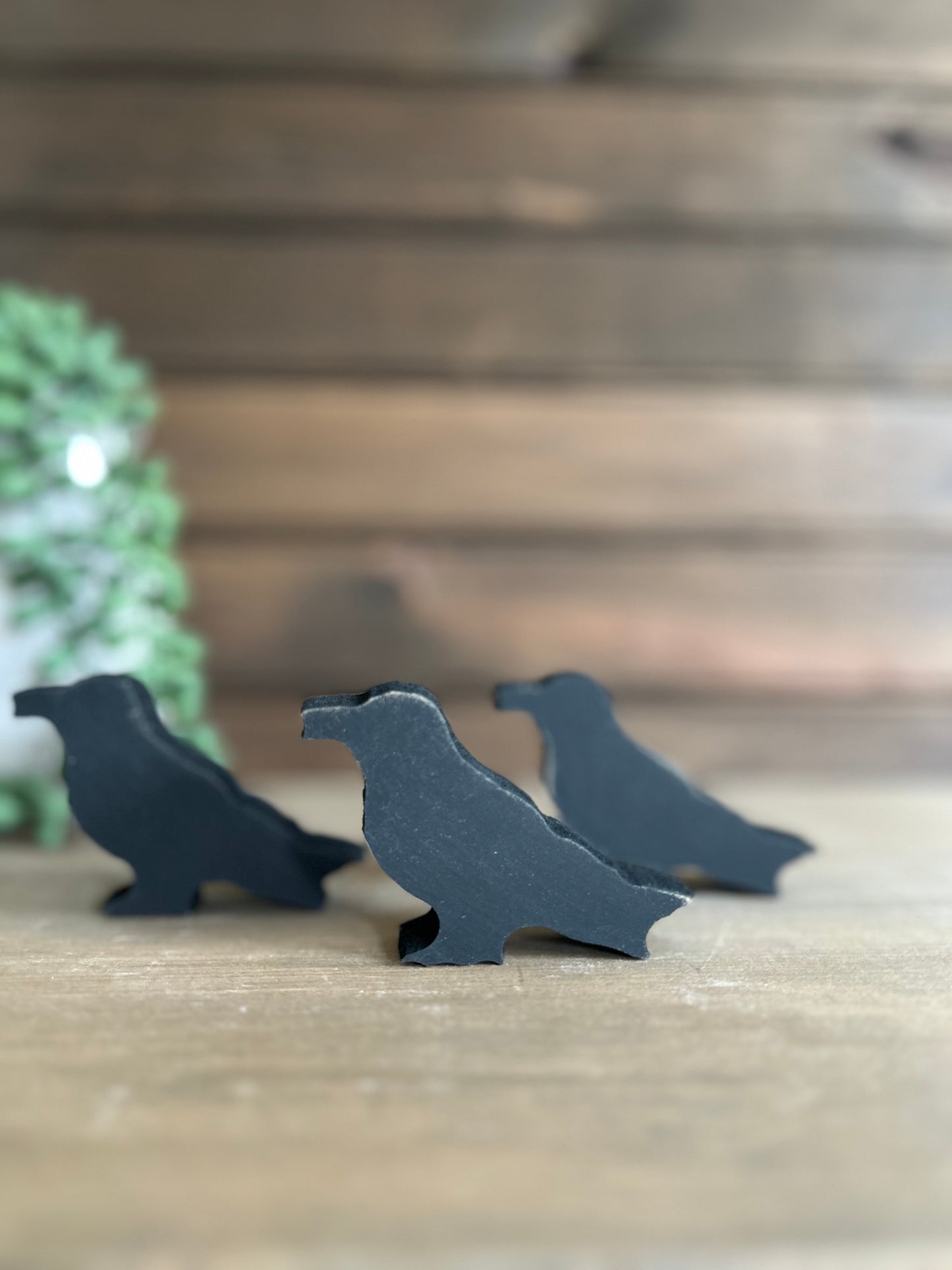 Primitive/Rustic Wood MINI Crow Bowl Fillers- Set of 3