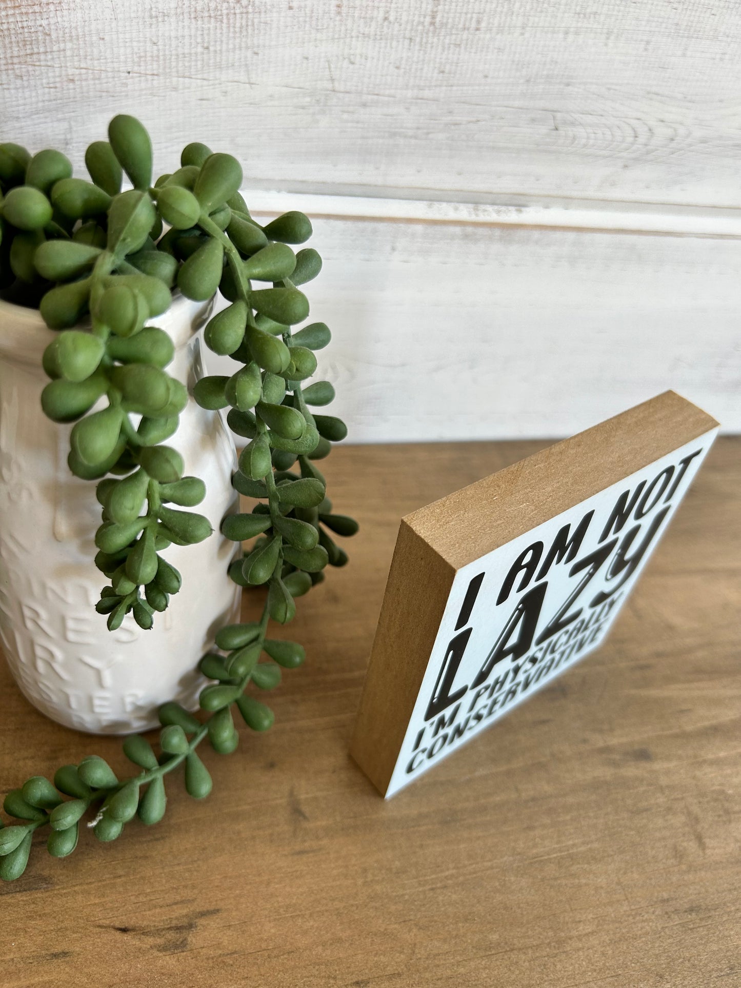 I Am Not Lazy - Funny Everyday Decor Wood Sign
