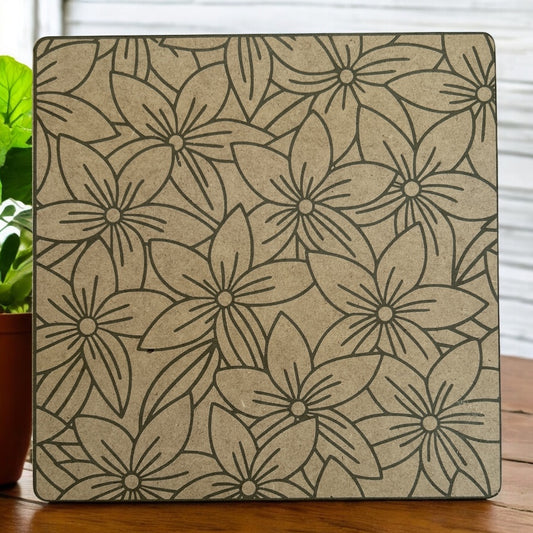 DIY Wood Flower Mandala- Printed for Easy Painting
