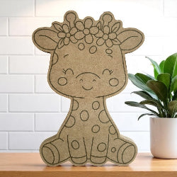 DIY Wood Giraffe- Printed for Easy Painting