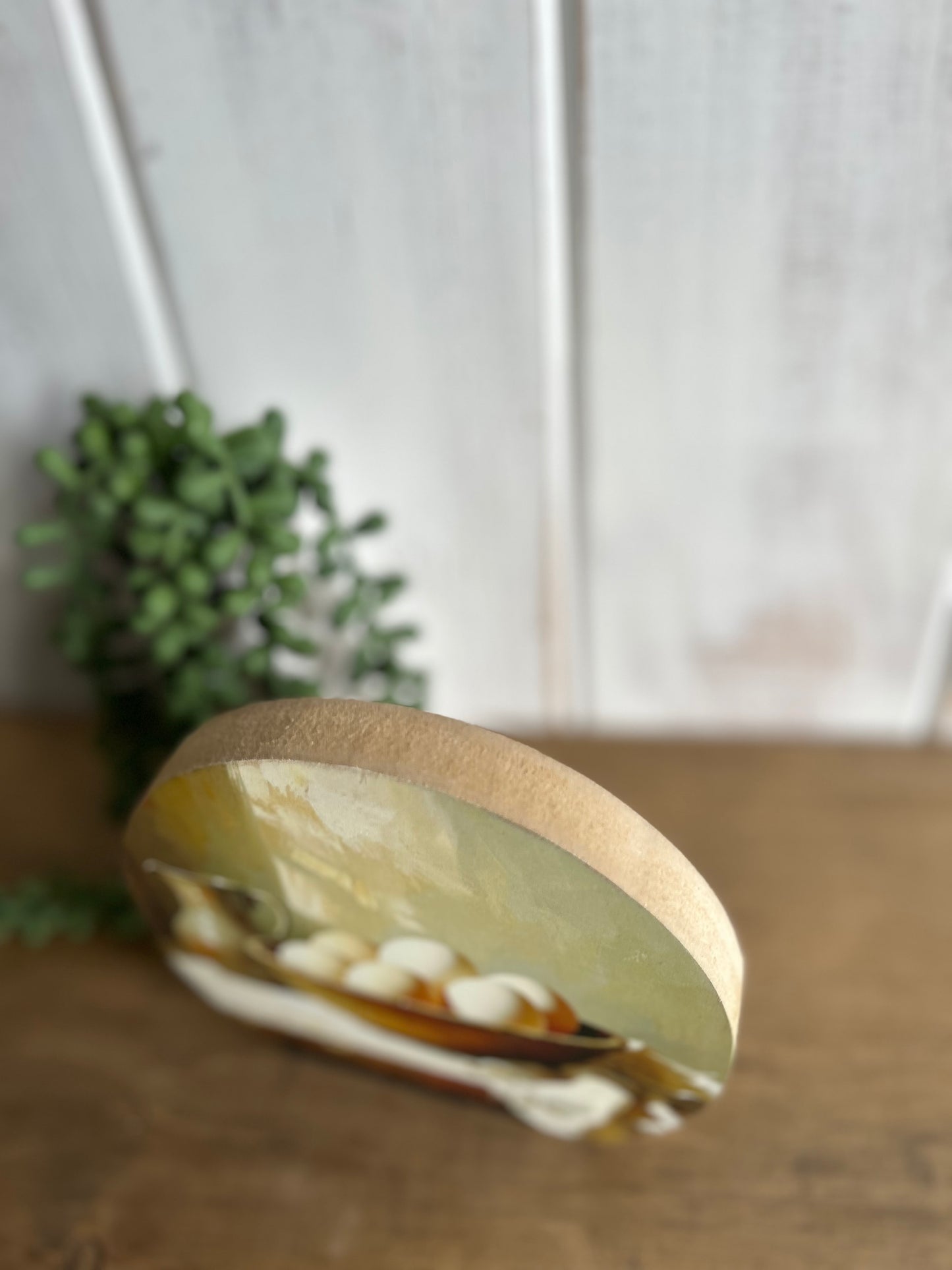 Country Eggs - Wood Spring Decor Circle Sign