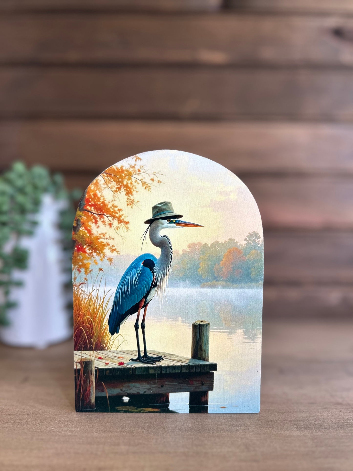 Heron Coastal Wood Arch - Farmhouse Country Decor