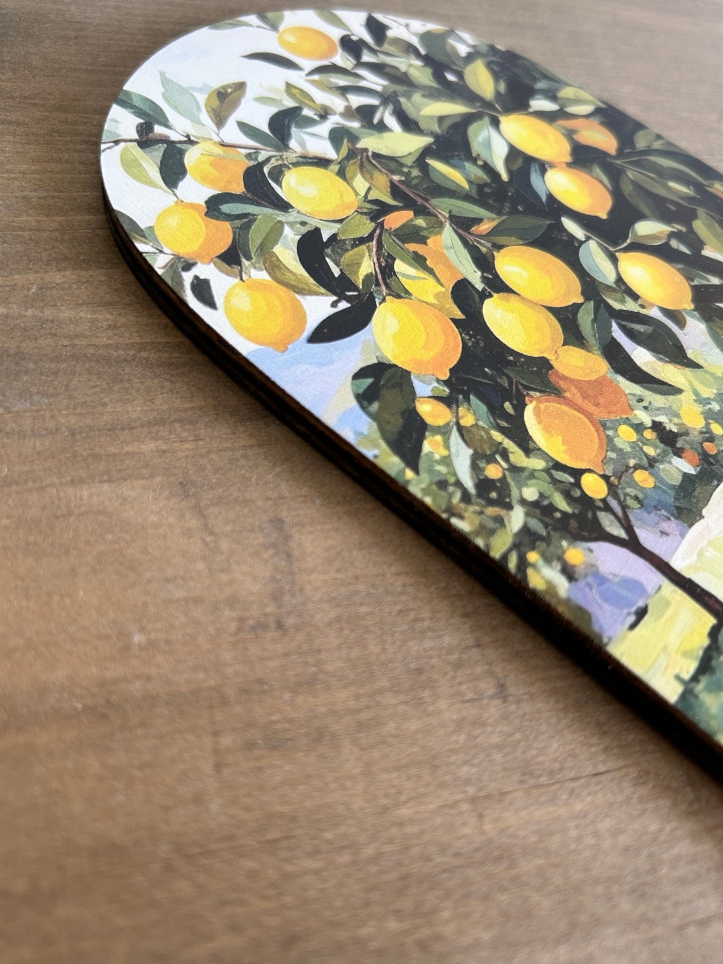 Lemon Tree - Printed Wood Arch - Floral Decor