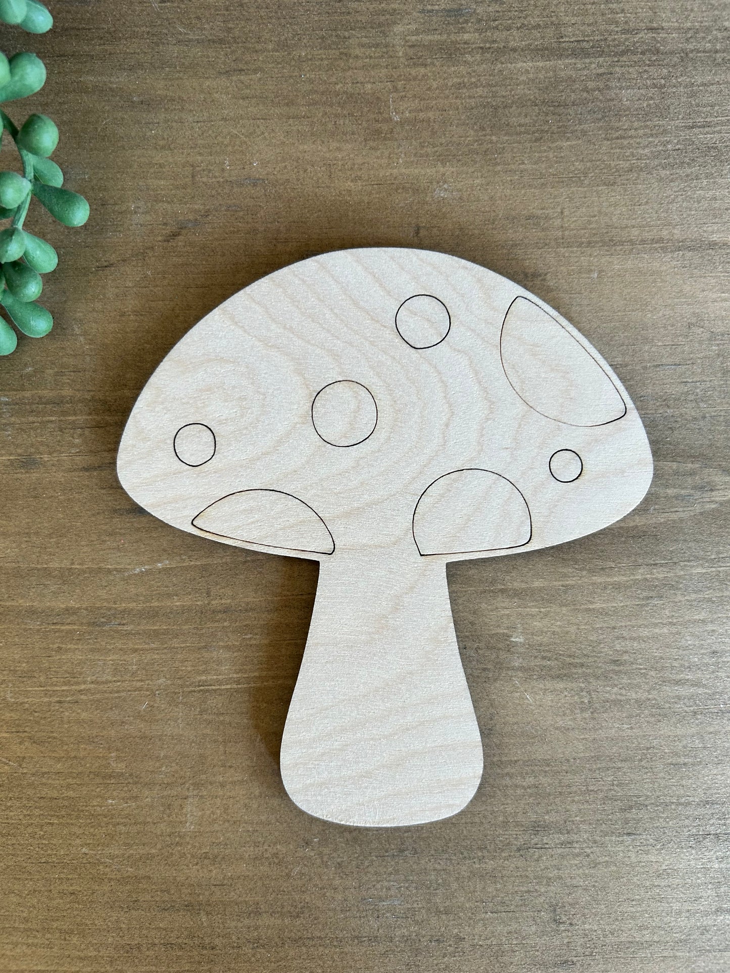 DIY Thin Blanks - Wood Mushroom - Pack of 4