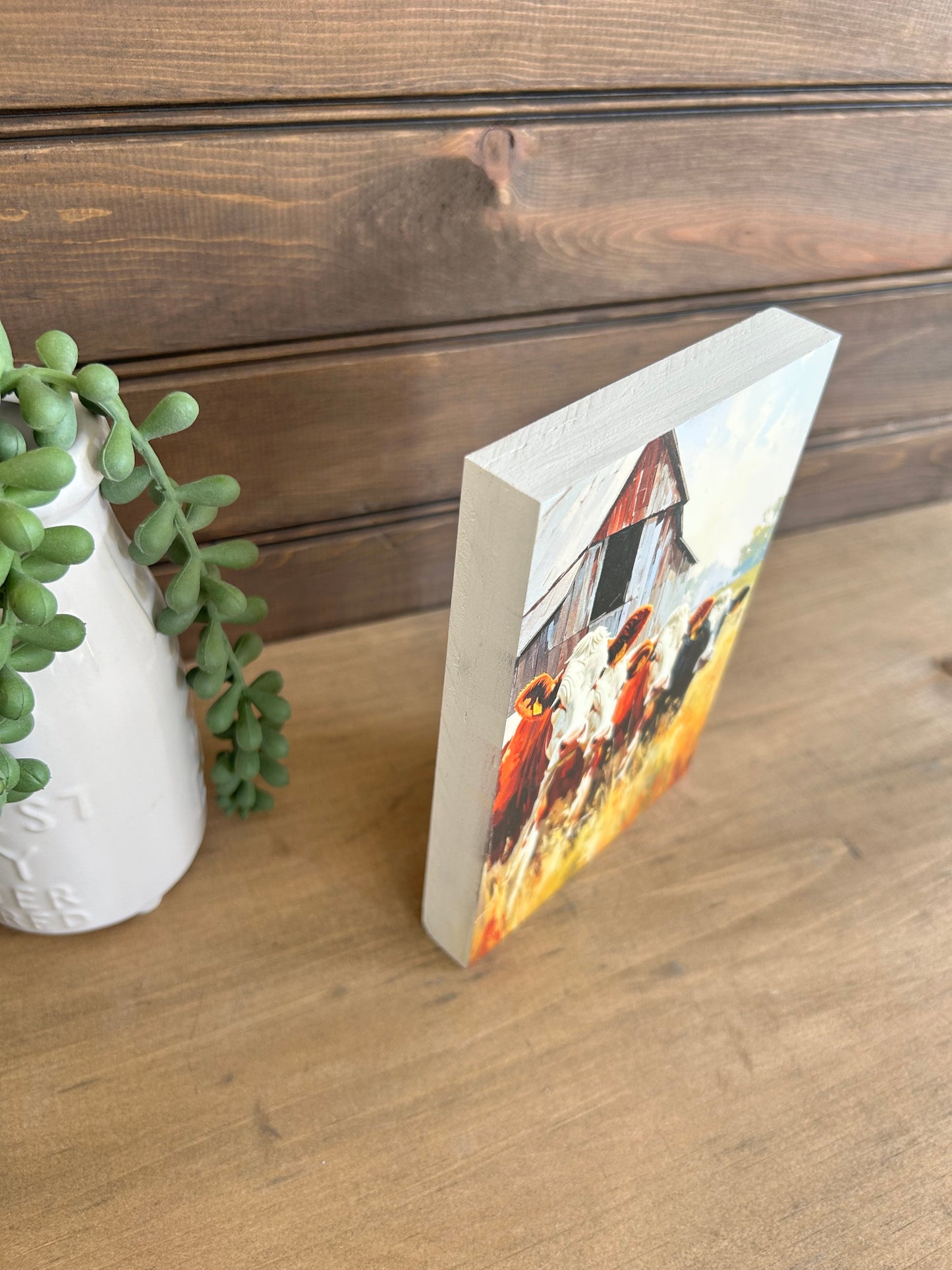 Cow Lineup - Country Western Farmhouse Decor Wood Sign