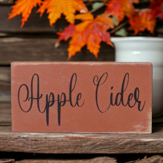 Primitive/Rustic Apple Cider Shelf Sitter