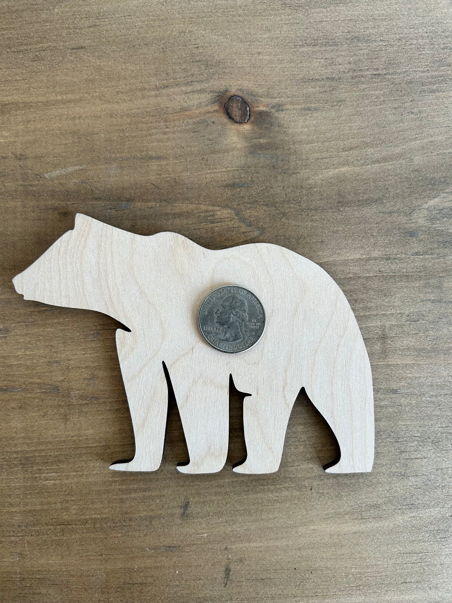 DIY Thin Blanks - Wood Bear - Pack of 4