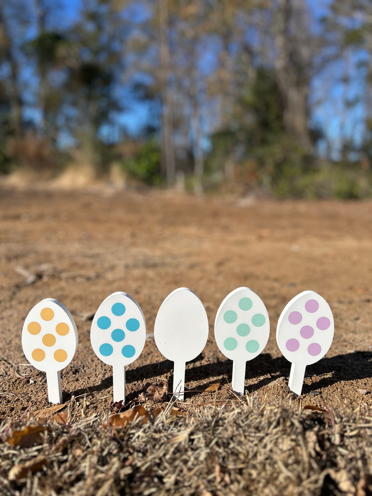 Outdoor Easter Egg Yard Stake Decorations - Small