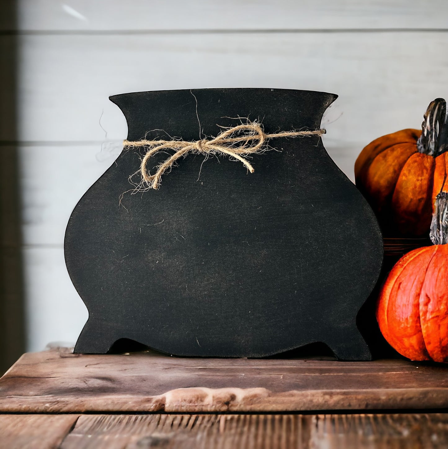 Primitive/Rustic Wood Cauldron - Halloween/Fall Decor