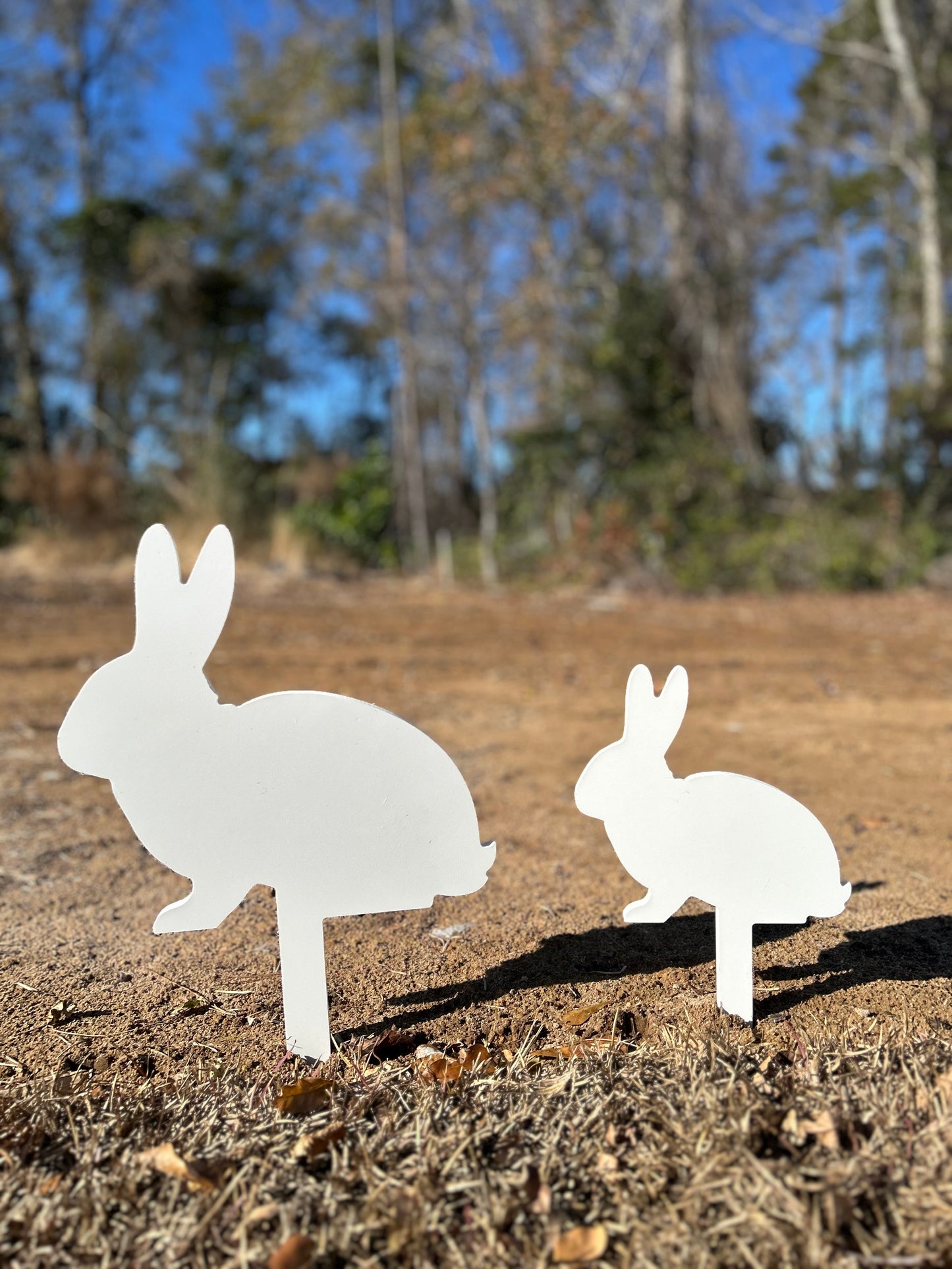 Outdoor Spring Bunny Yard Stake Decorations