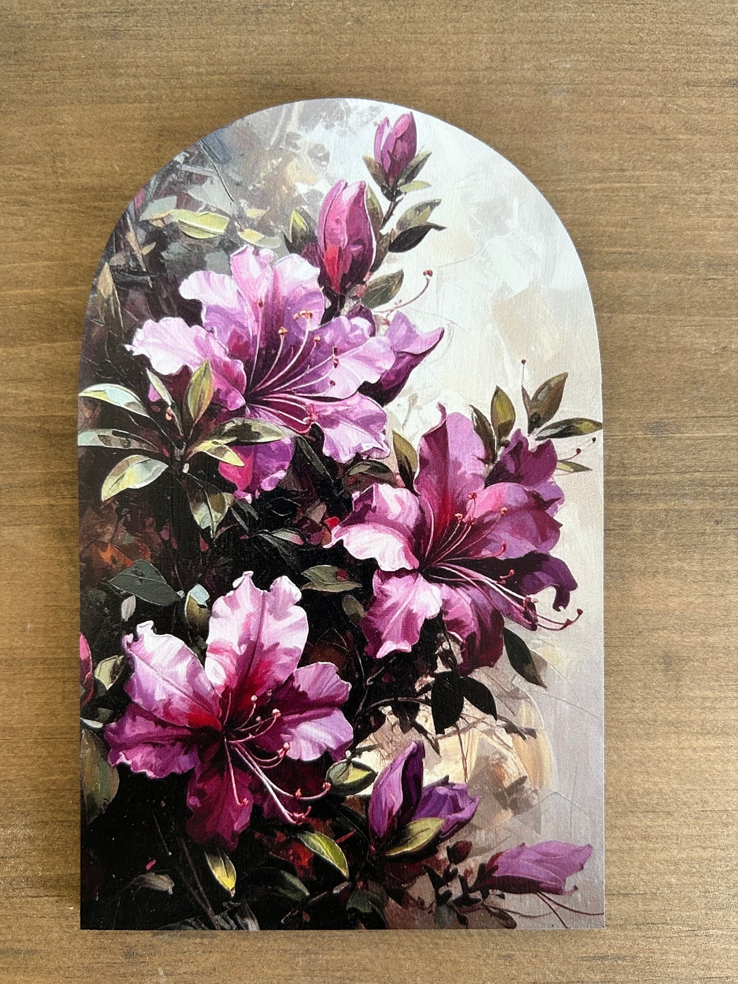 Azalea Bush - Printed Wood Arch - Floral Decor