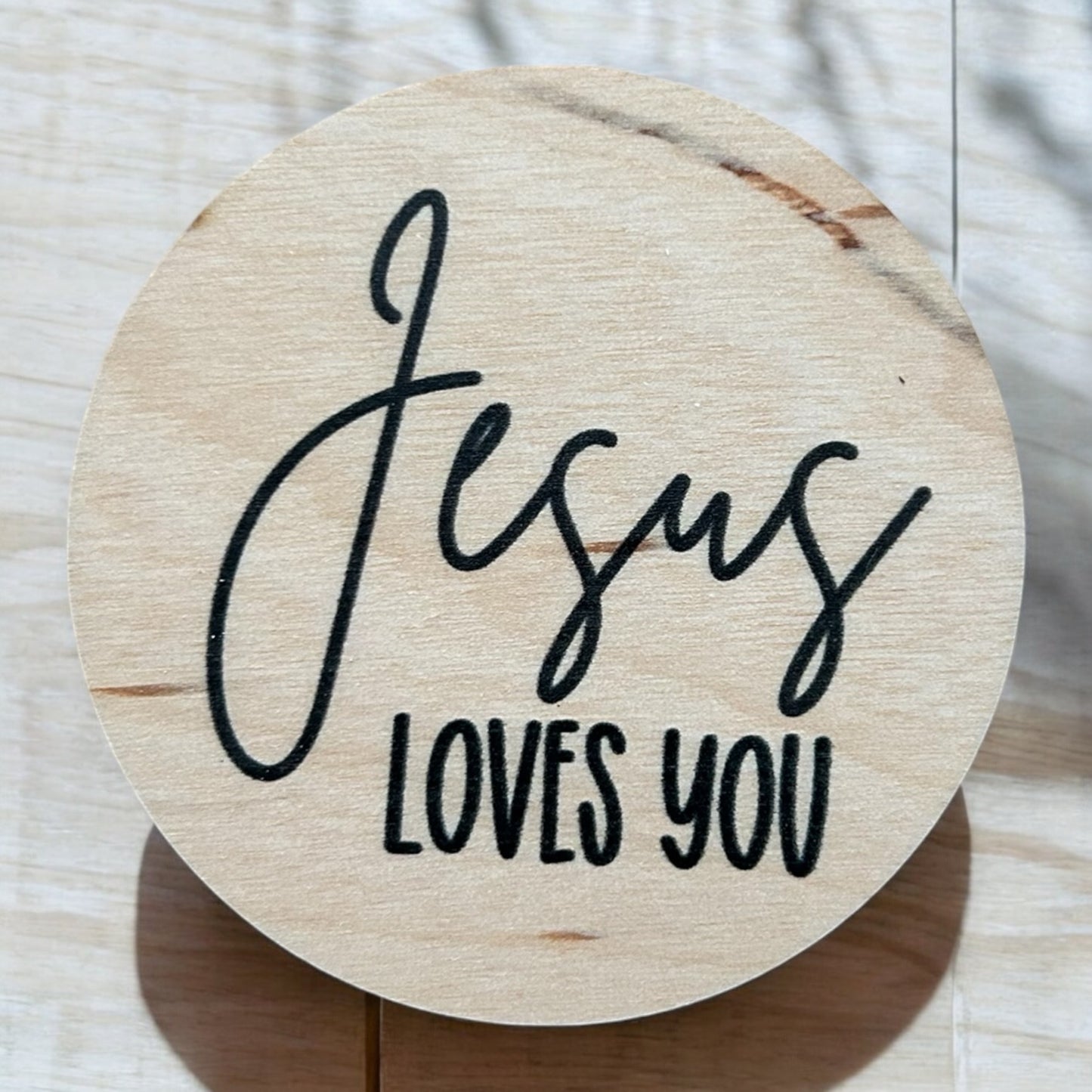 Jesus Loves You Wood Magnet