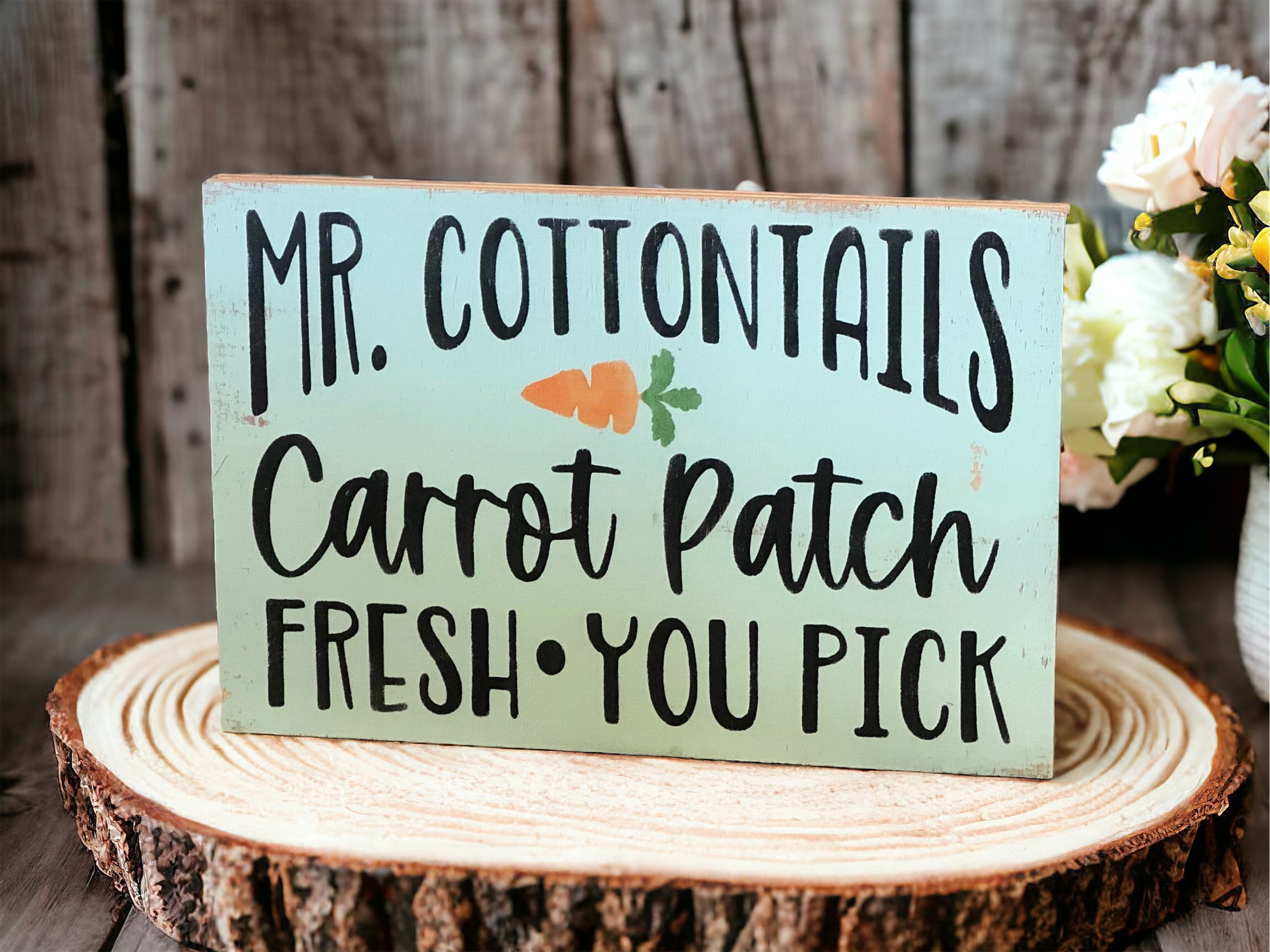 "Carrot patch" wood sign