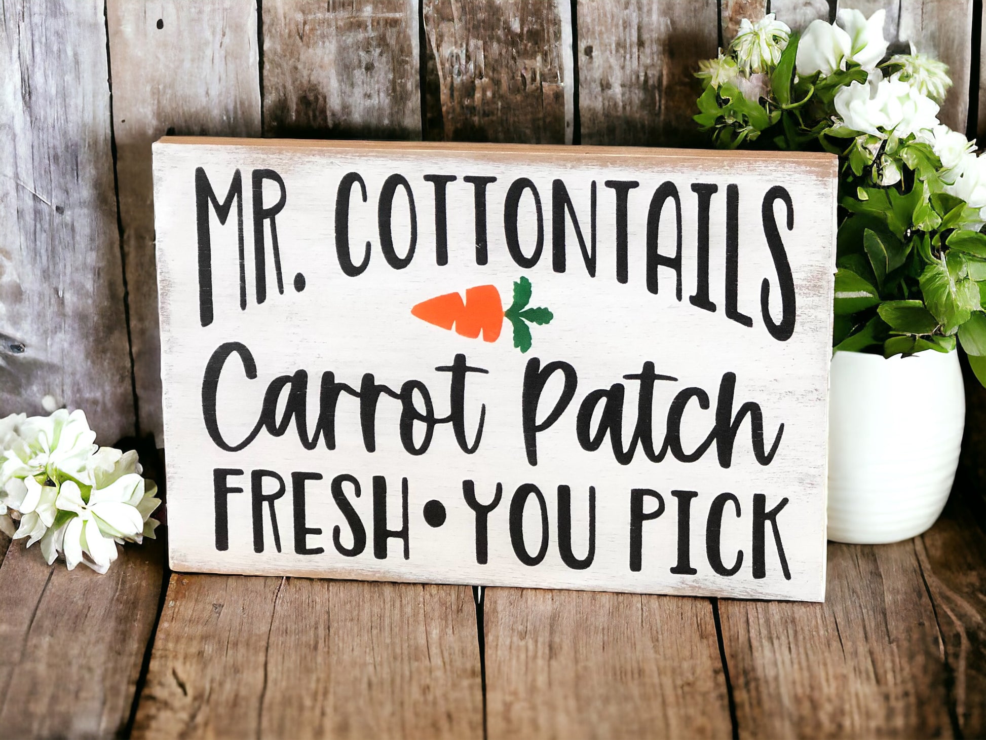 "Carrot patch" wood sign