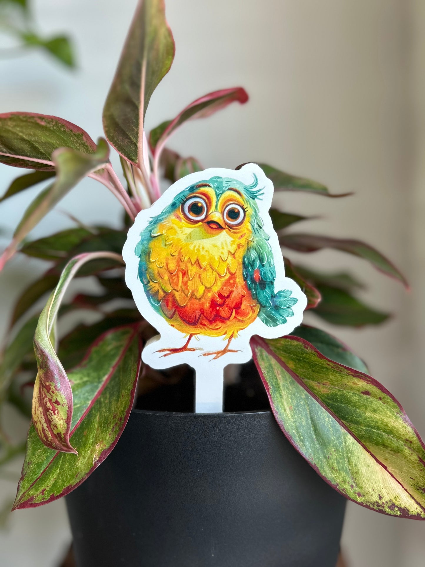 Indoor/Outdoor Plant Stake Decorations - Chunky Bird