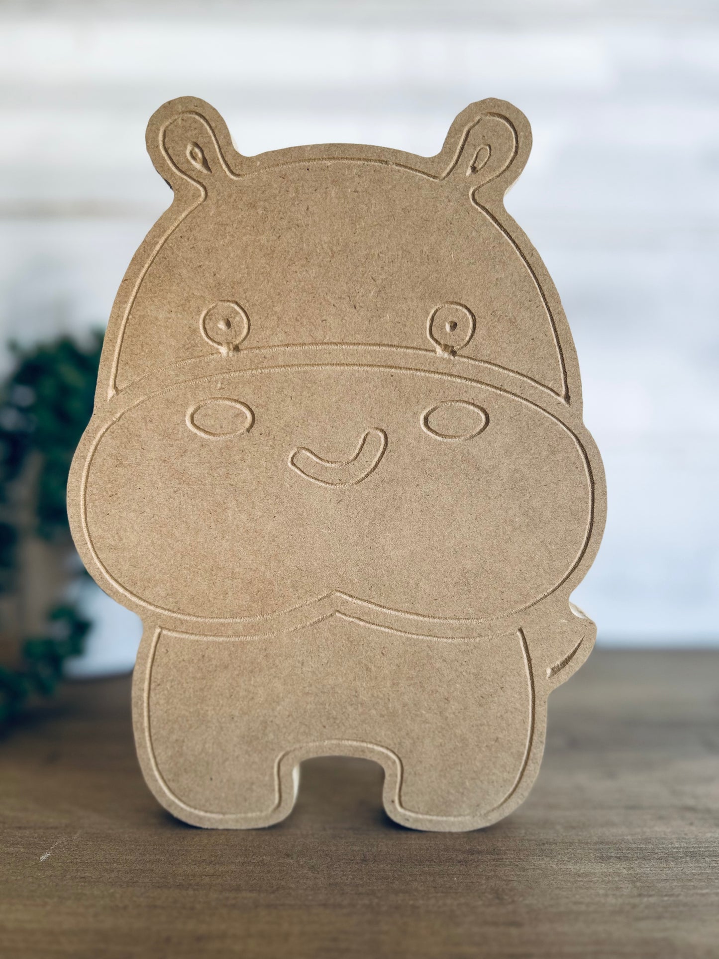 DIY Wood Hippo