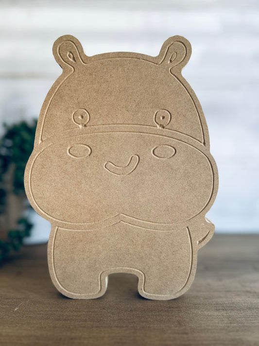 DIY Wood Hippo