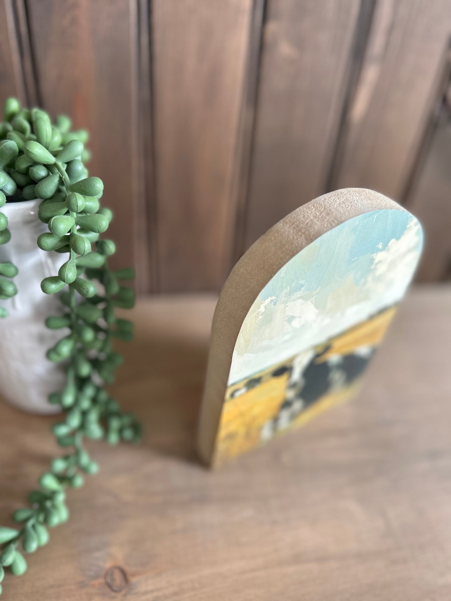 Cow in Pasture Wood Arch - Country Farmhouse Decor