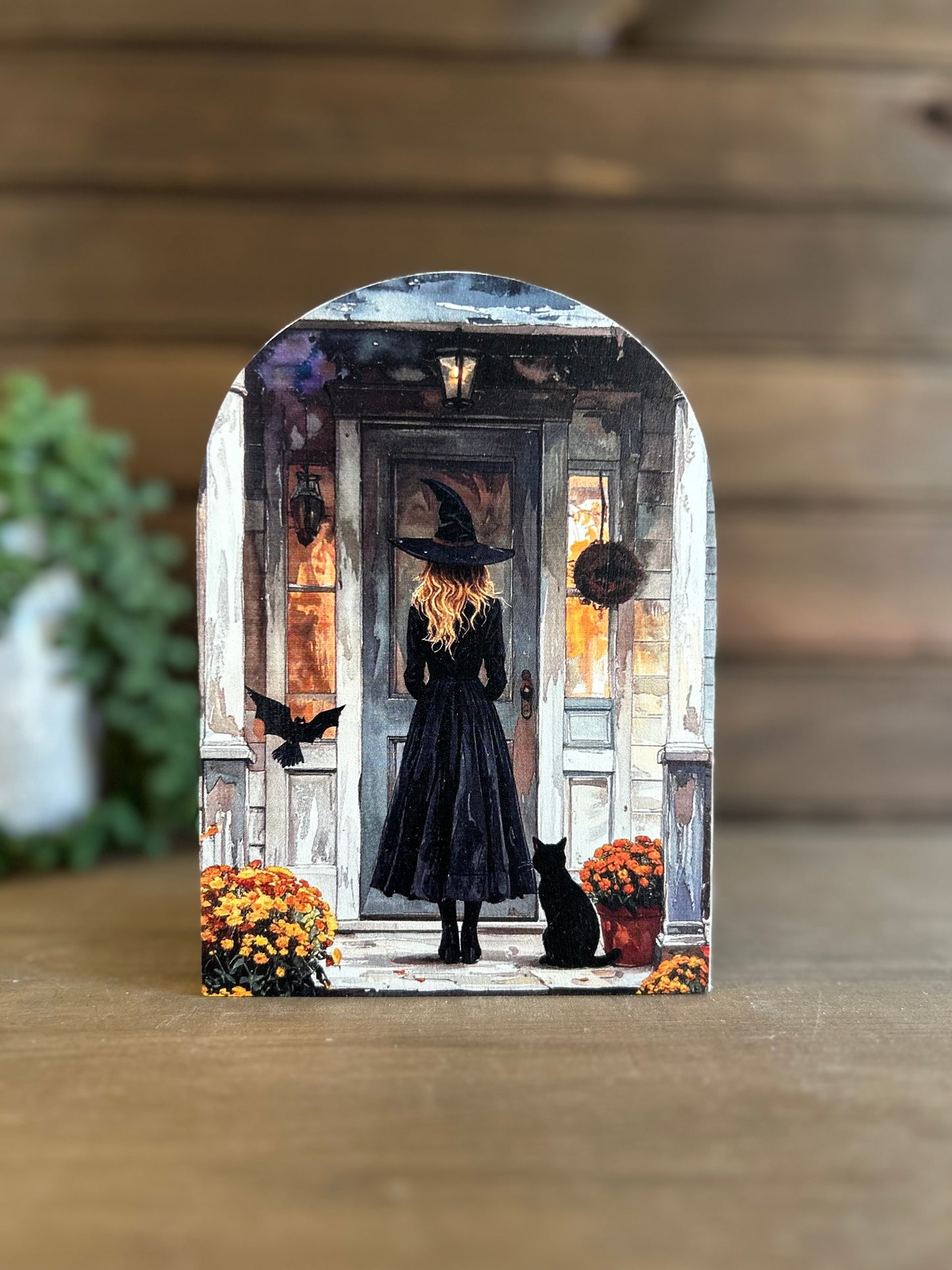 Witch at Your Door Wood Arch - Halloween/Fall 2026 Decor