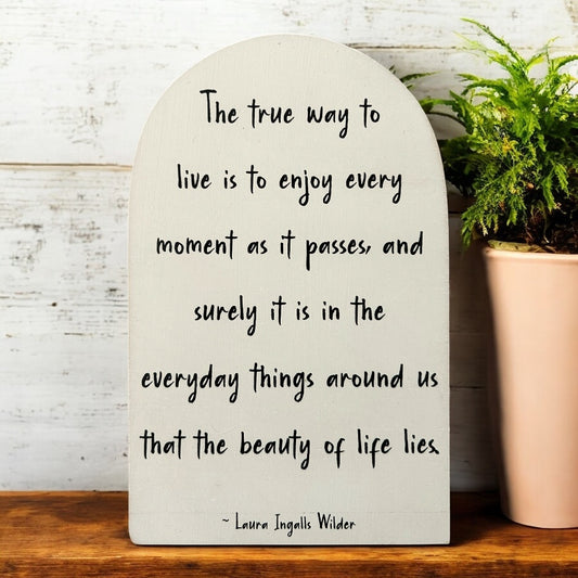 Laura Ingalls Wilder - Printed Wood Arch - Everyday Décor
