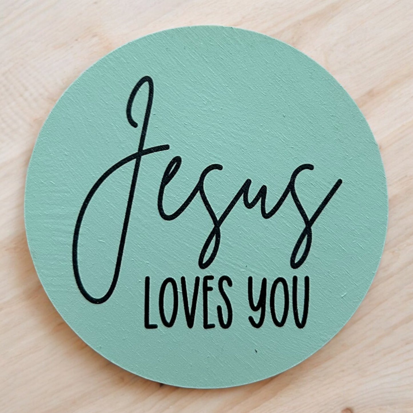 Jesus Loves You Wood Magnet