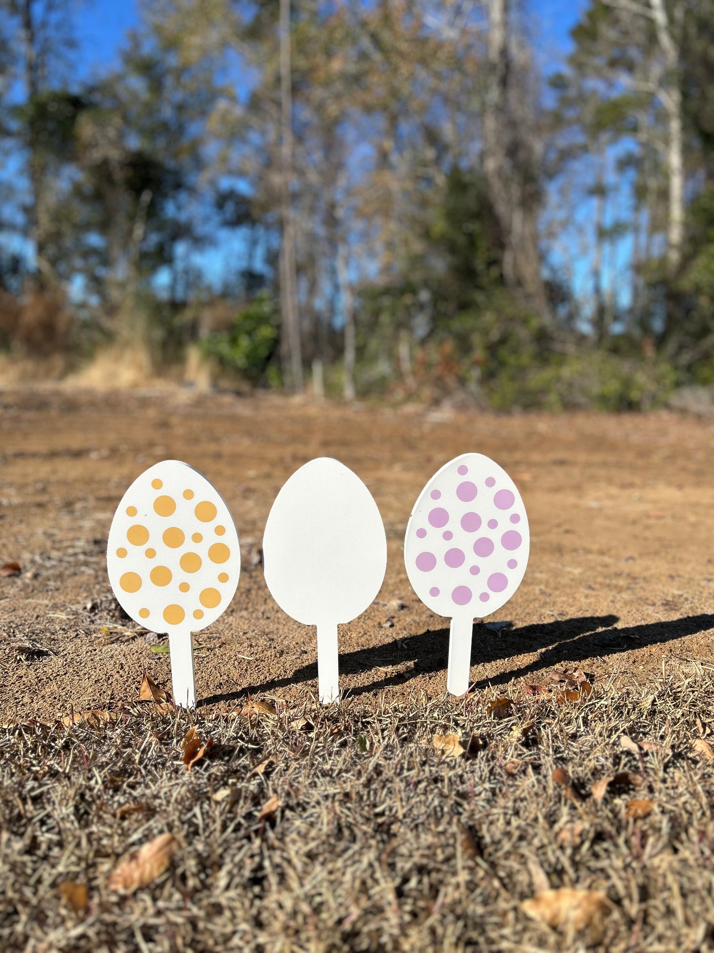 Outdoor Easter Egg Yard Stake Decorations - Large
