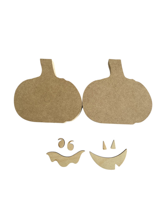 DIY Wood Pumpkin Faces - Halloween Decor-Paint Party - Crafting