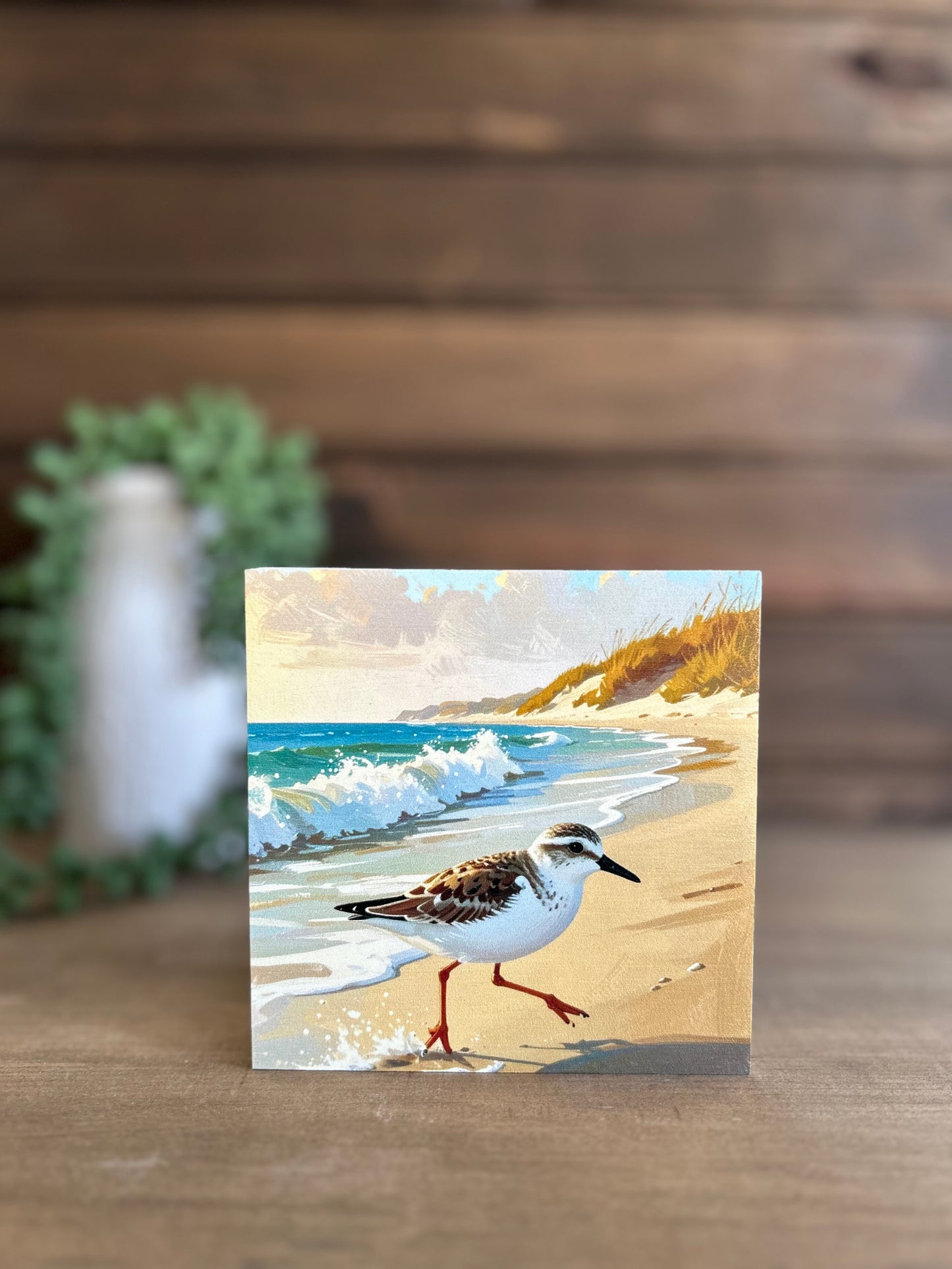 Sandpiper - Rustic Coastal/Beach Decor Wood Sign