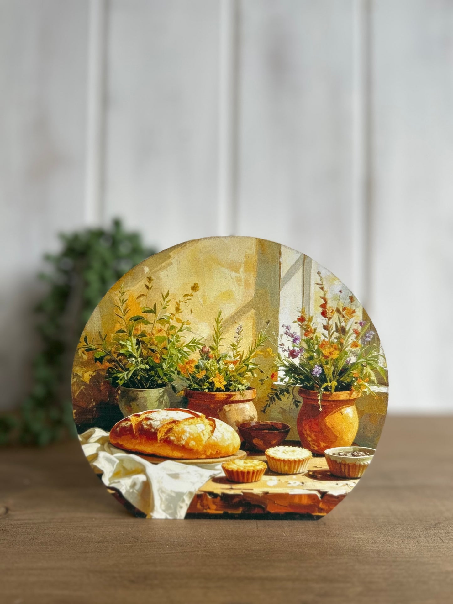 Spring Baking - Wood Spring Decor Circle Sign