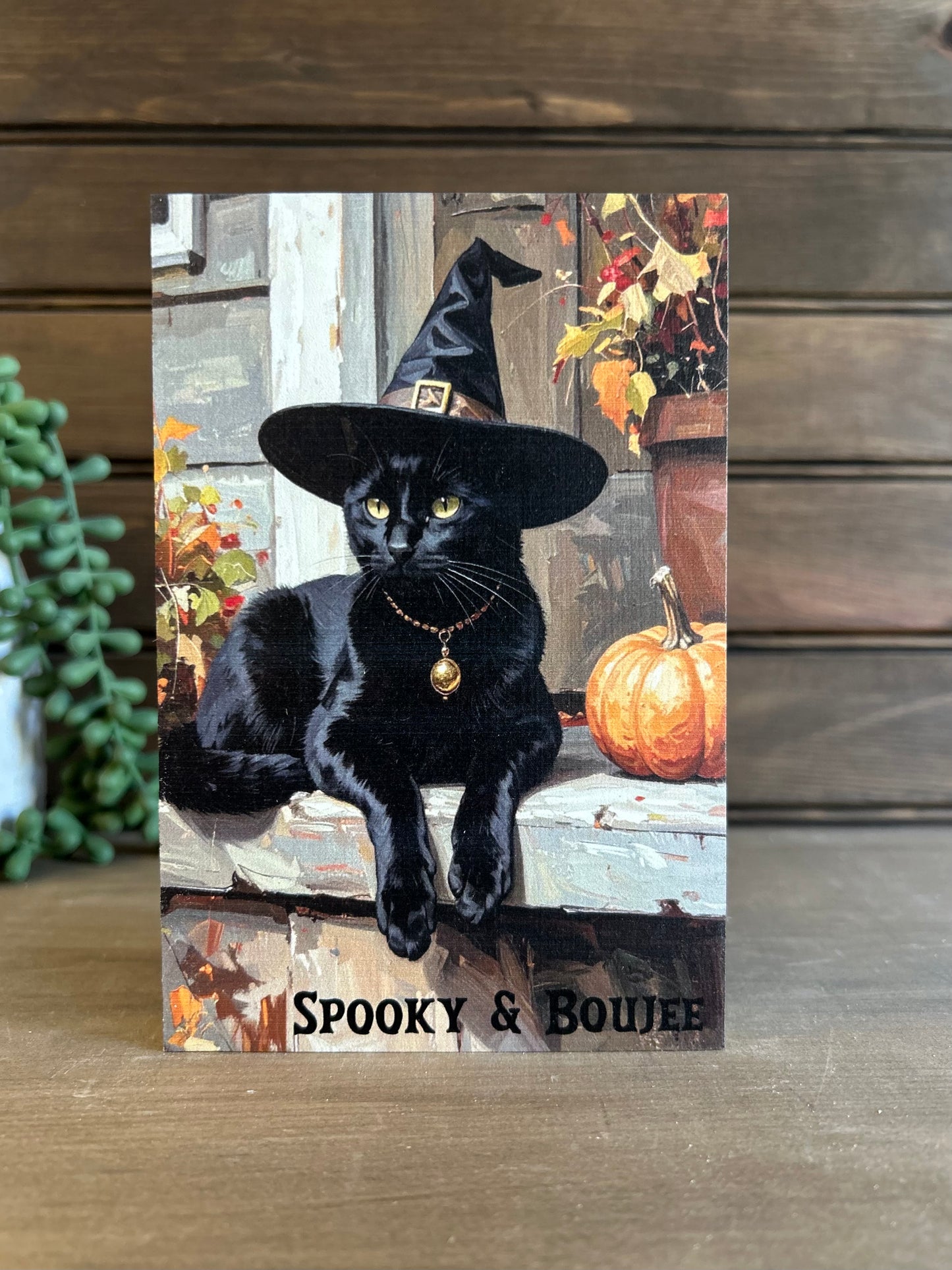 Spooky and Boujee - Fall/Halloween Decor Rustic Wood Sign
