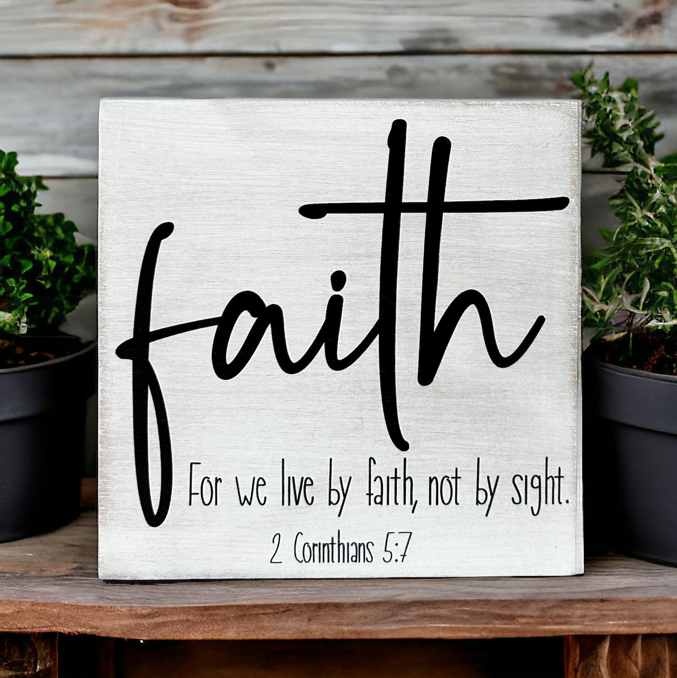 Faith Hope Love - Rustic Wood Sign Home Decor - Assorted