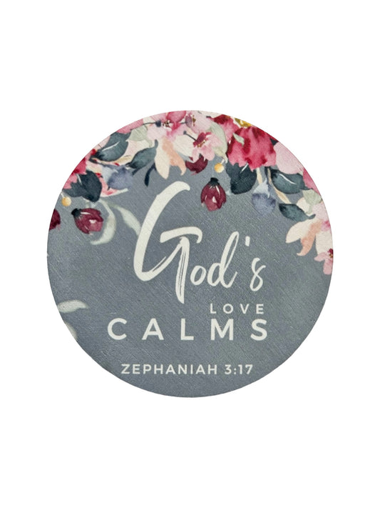 God’s Love Calms - Wood Faith Based Scripture Magnet