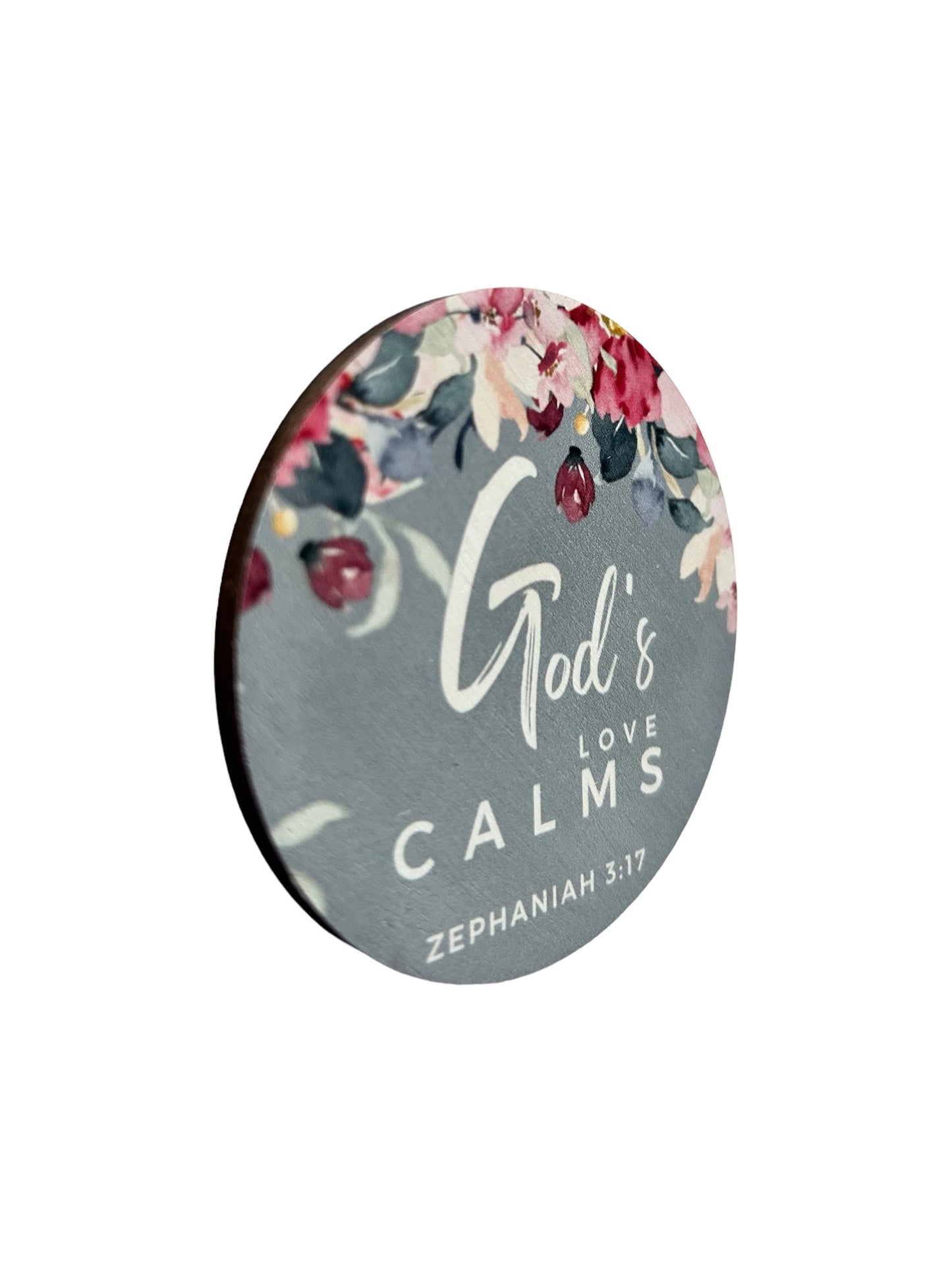 God’s Love Calms - Wood Faith Based Scripture Magnet