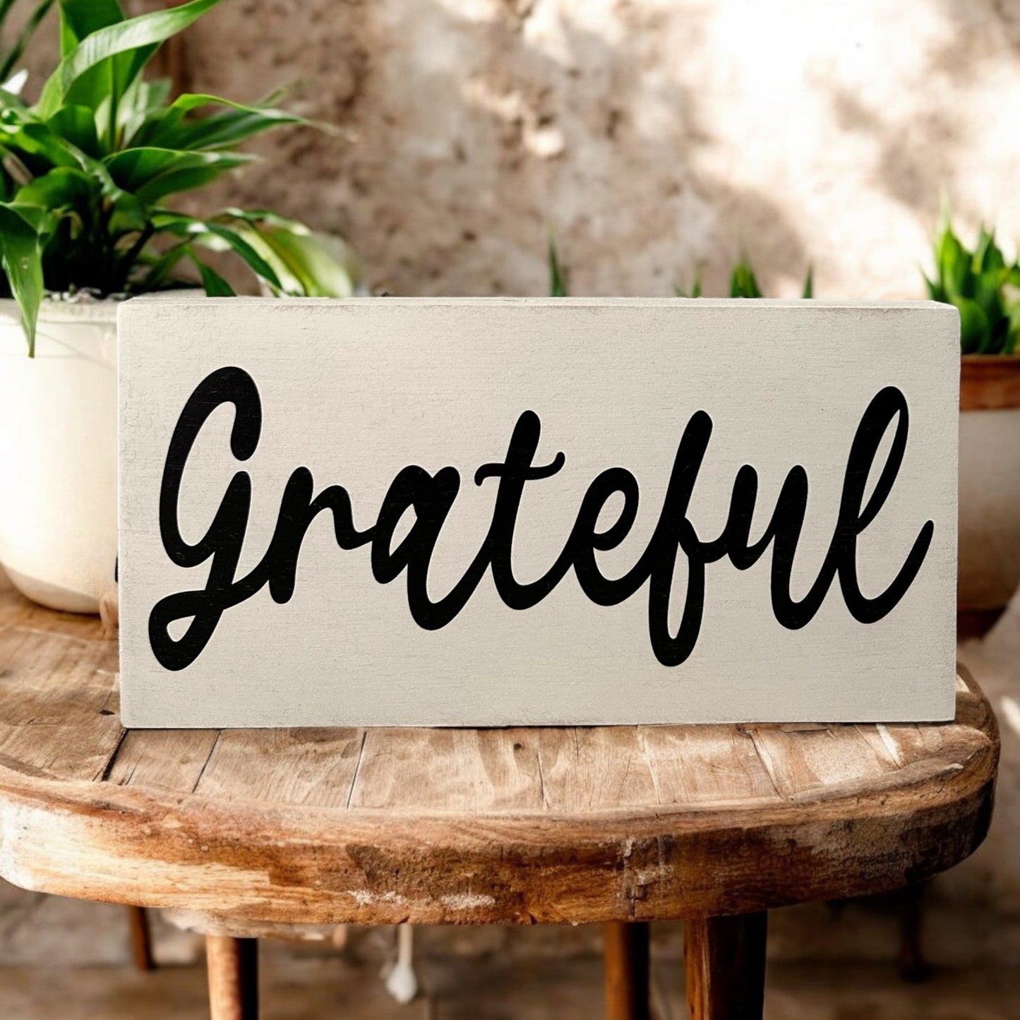 Grateful - Rustic Shelf Sitter