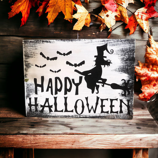 Happy Halloween - Rustic Wood Sign