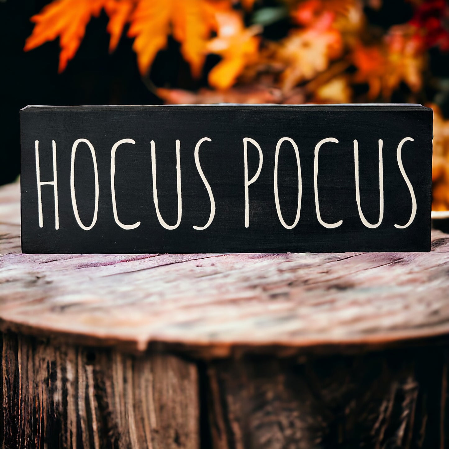 HOCUS POCUS - Rustic Wood Shelf Sign