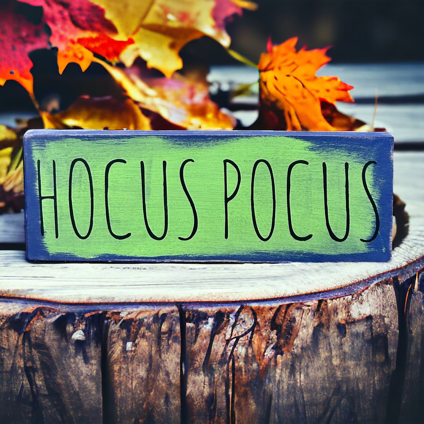 HOCUS POCUS - Rustic Wood Shelf Sign