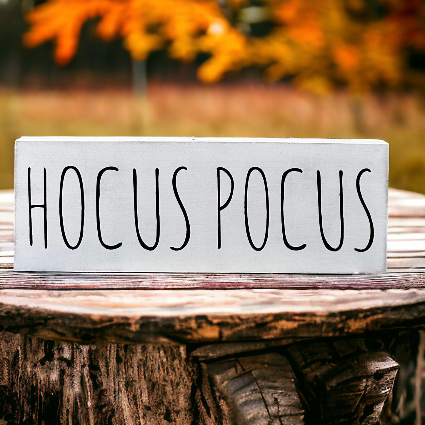 HOCUS POCUS - Rustic Wood Shelf Sign