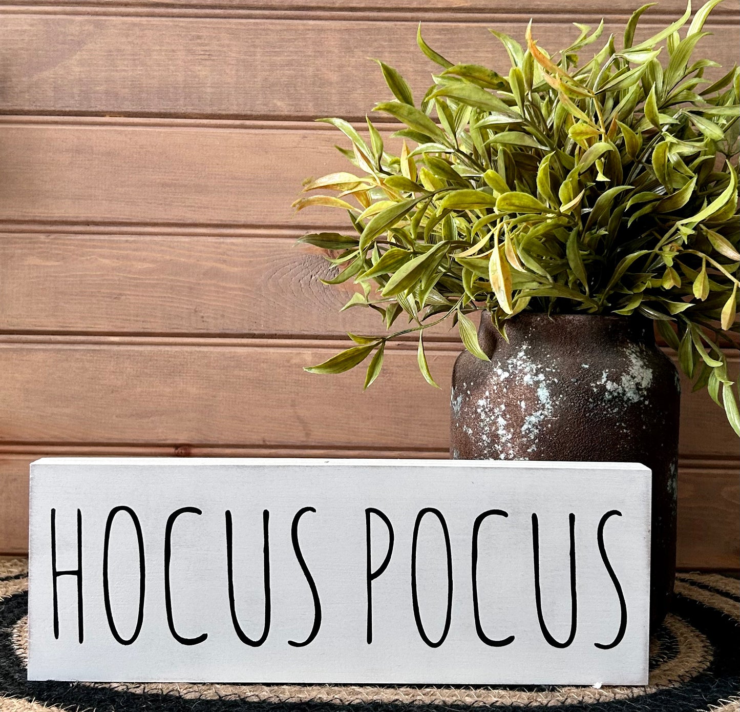 HOCUS POCUS - Rustic Wood Shelf Sign