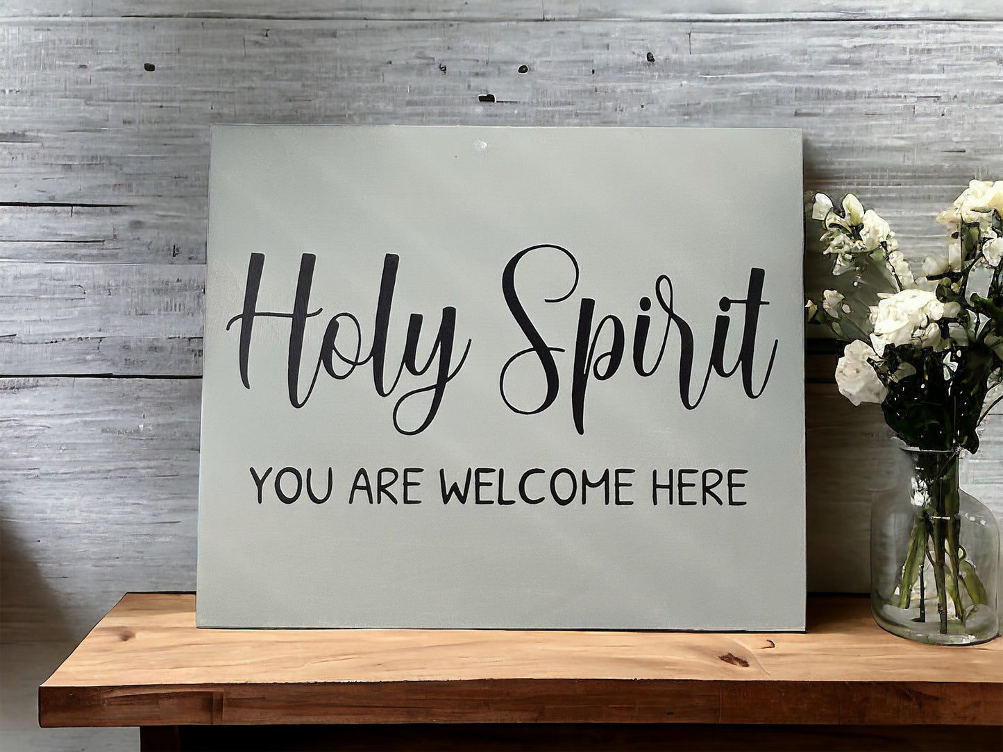 Holy Spirit You Are Welcome Here Rustic Wood Sign Inkwood Crafters Holy spirit you are welcome here rustic wood sign inkwood crafters